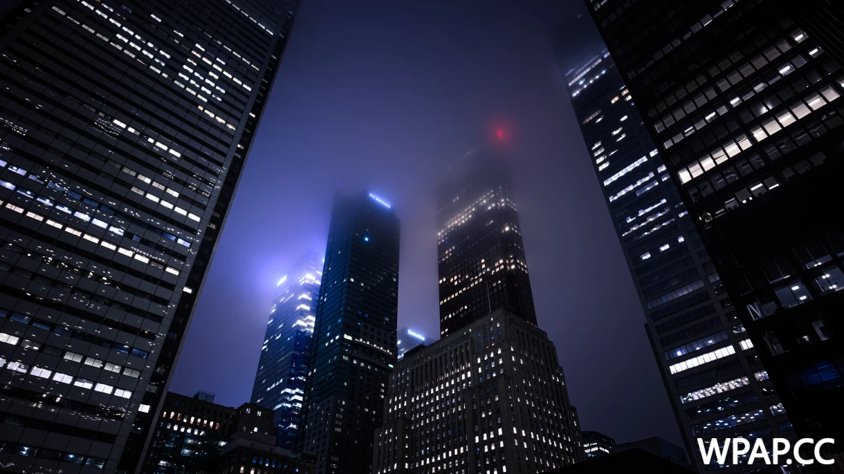 夜晚的城市高楼大厦 · 3840×2160